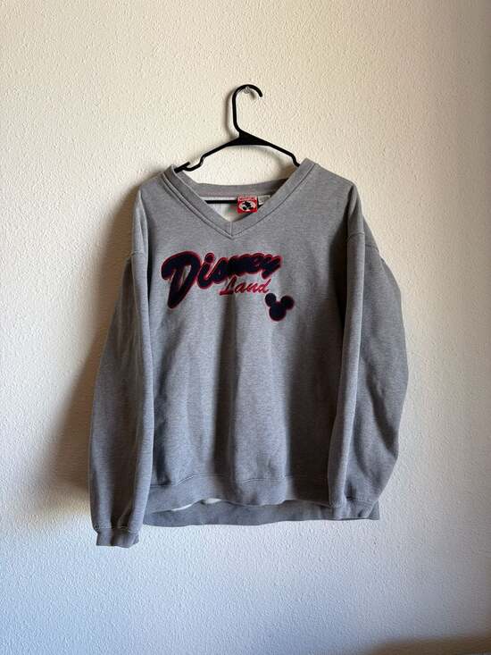 Mickey Inc. Other - Mickey Inc. Disneyland V-Neck Embroidered Sweatshirt Size L